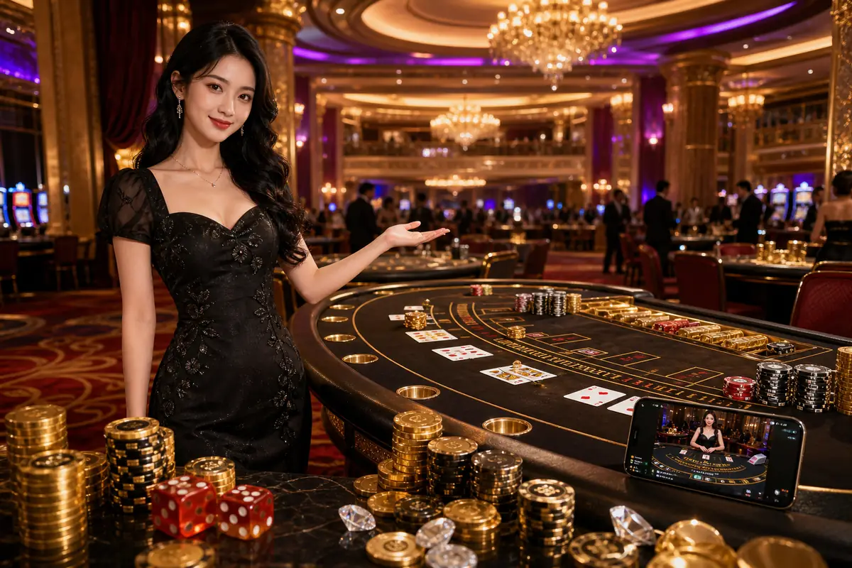 scrplay Casino suasana meja live baccarat